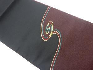 変わり流水模様織出し袋帯